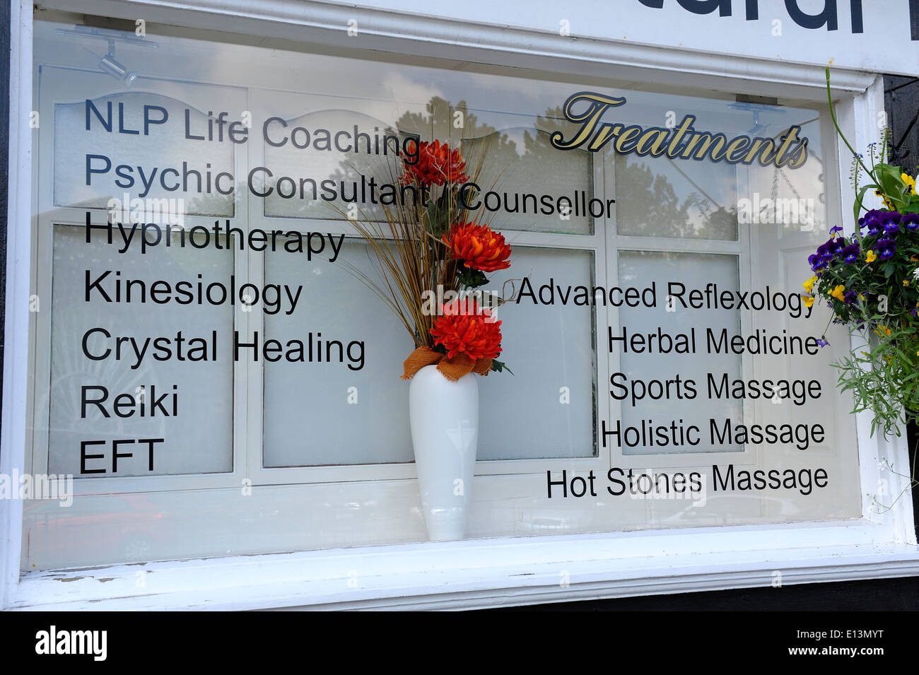 Buxton Derbyshire England UK. The natural health practice window ...