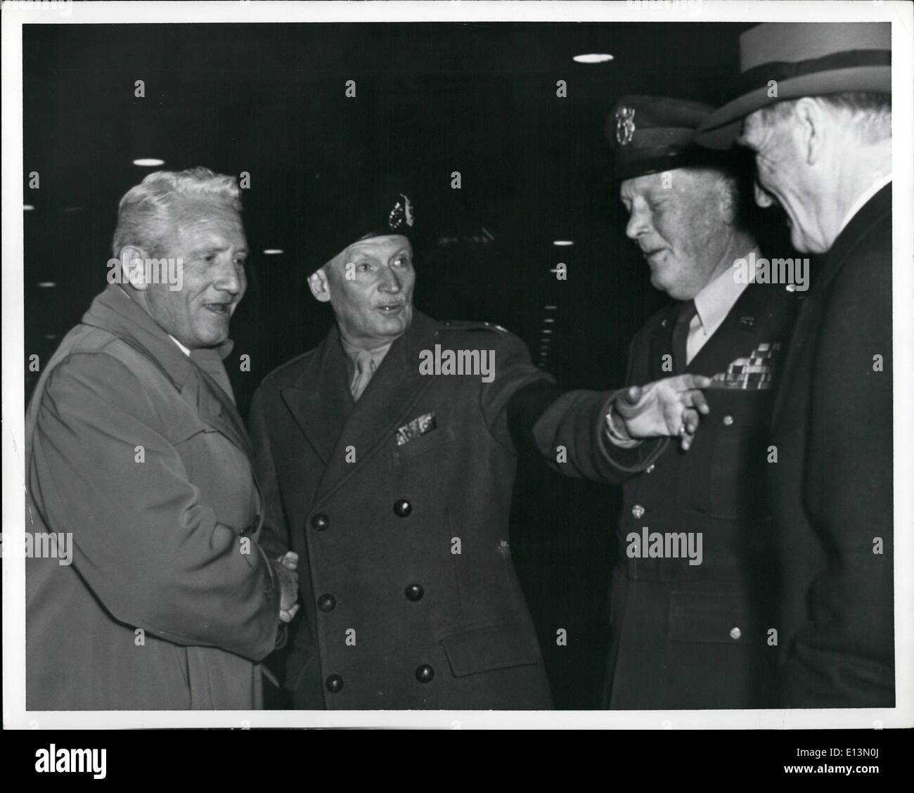 Mar. 02, 2012 - LtoR Spencer Tracy General Montgomery, General Withers- Burros. ESS Stock Photo