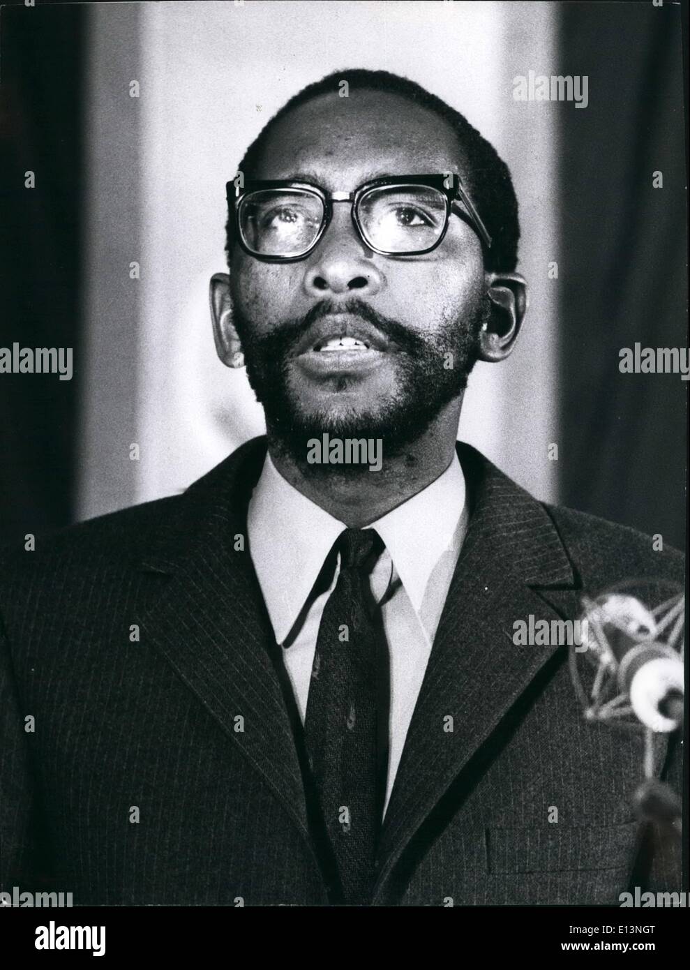 Mar. 22, 2012 - Constantine Bereng Seeiso, King Moshoeshoe II of Lesotho. Born 1938. Educated Lesotho, Ampleforth, England and Oxford. Paramount Chief, 1960. King 1966. Married to Princess Tabitha Masentle Heir apparent: Prince Lesie David, born 1963 Stock Photo