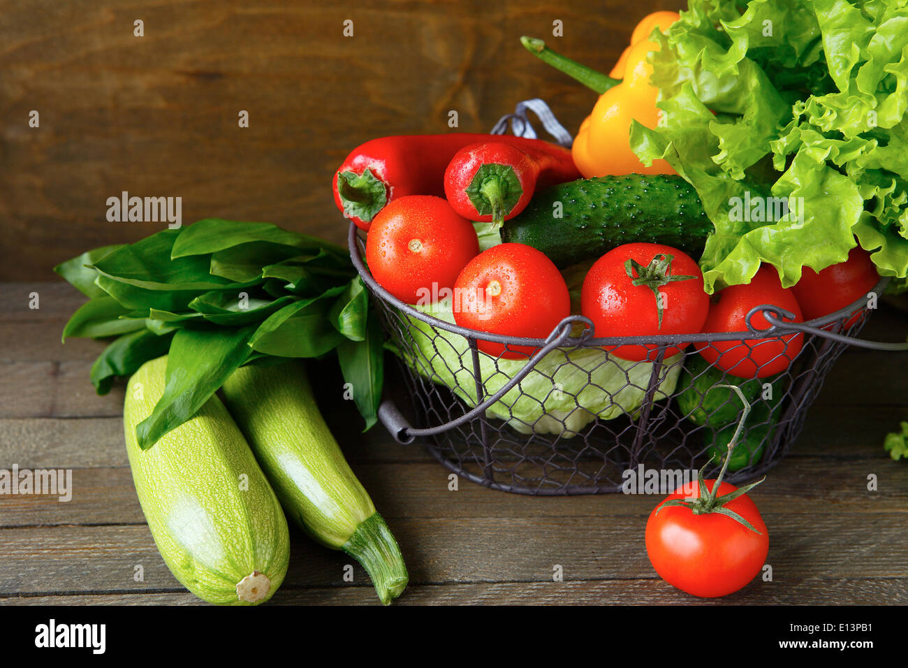 fresh organic vegetables, food closeup Stock Photo