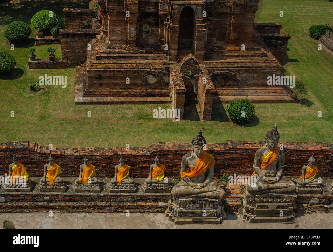 Buddha statues at Wat Yaichaimongkhol, Ayuthaya, Thailand Stock Photo