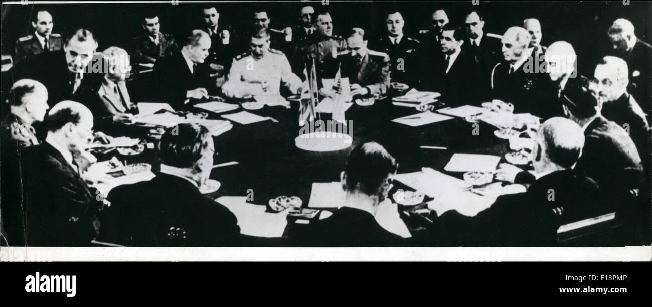 Mar. 22, 2012 - Picture Shows Potsdam Conference 1945. ''US Filmteam Produces 'The Meeting at Potsdam' in Hamburg' Stock Photo