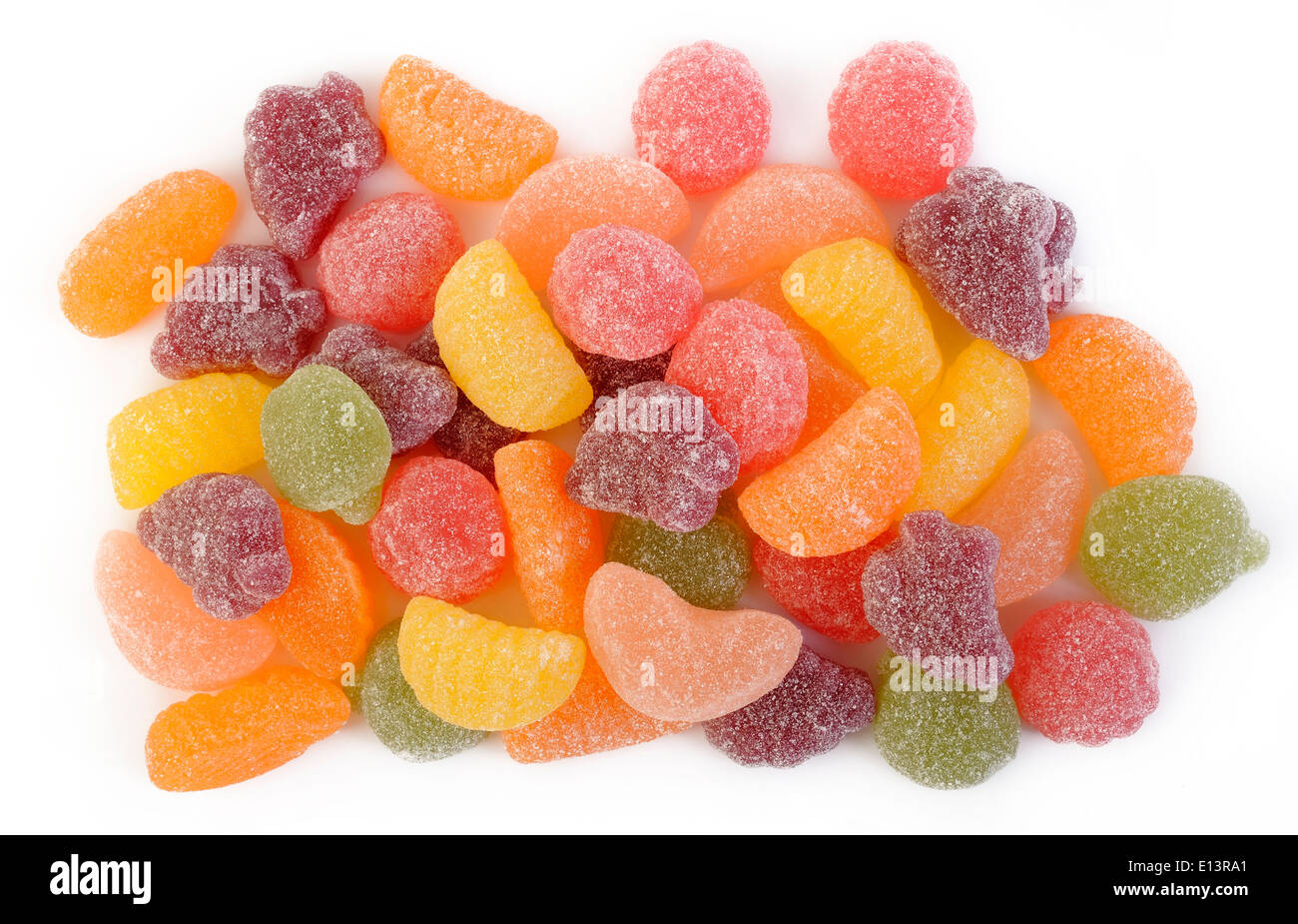 colorful jelly candy isolated on white background Stock Photo - Alamy