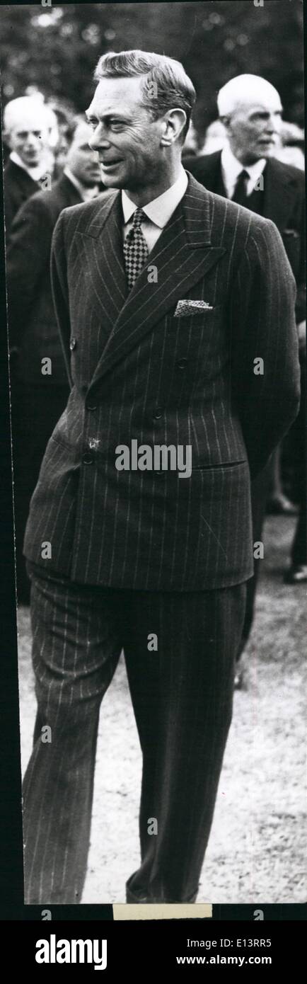 Mar. 27, 2012 - George VI, too; King George VI pictured in May 1946 when he visited the agricultural college at Cirenster, Gloucester. Stock Photo