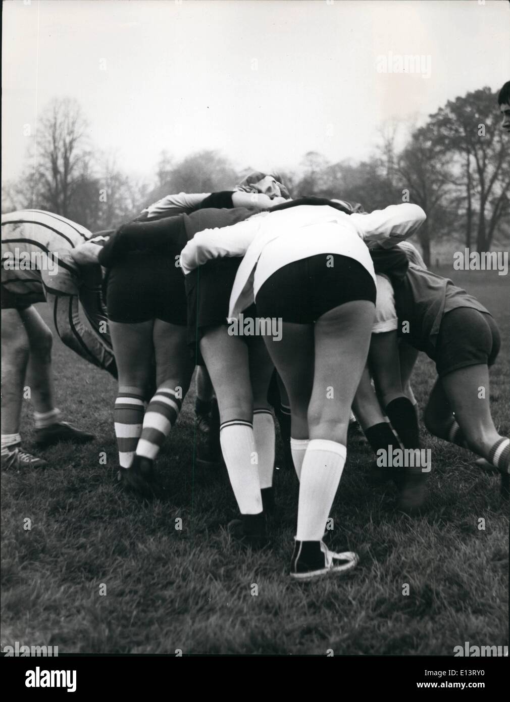 Mar. 27, 2012 - 10. SCrum down - and its hard to tell the girls from the boys ESS. Stock Photo