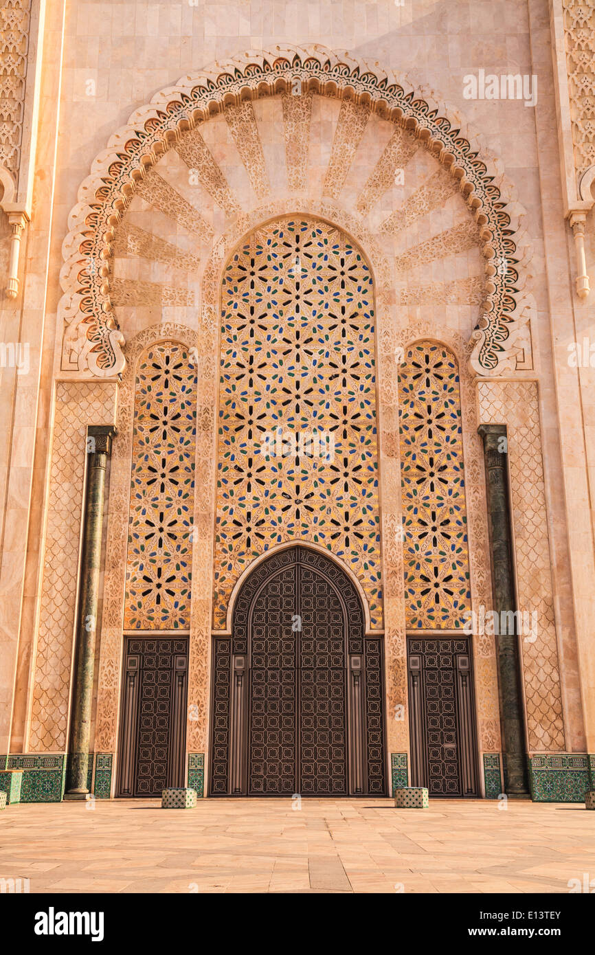 Mosque of hassan II in casablanca morocco Stock Photo
