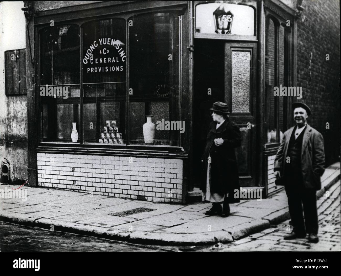 Mar. 27, 2012 - London In The Twenties: Chinese shop in Pennyfields, East London. Stock Photo