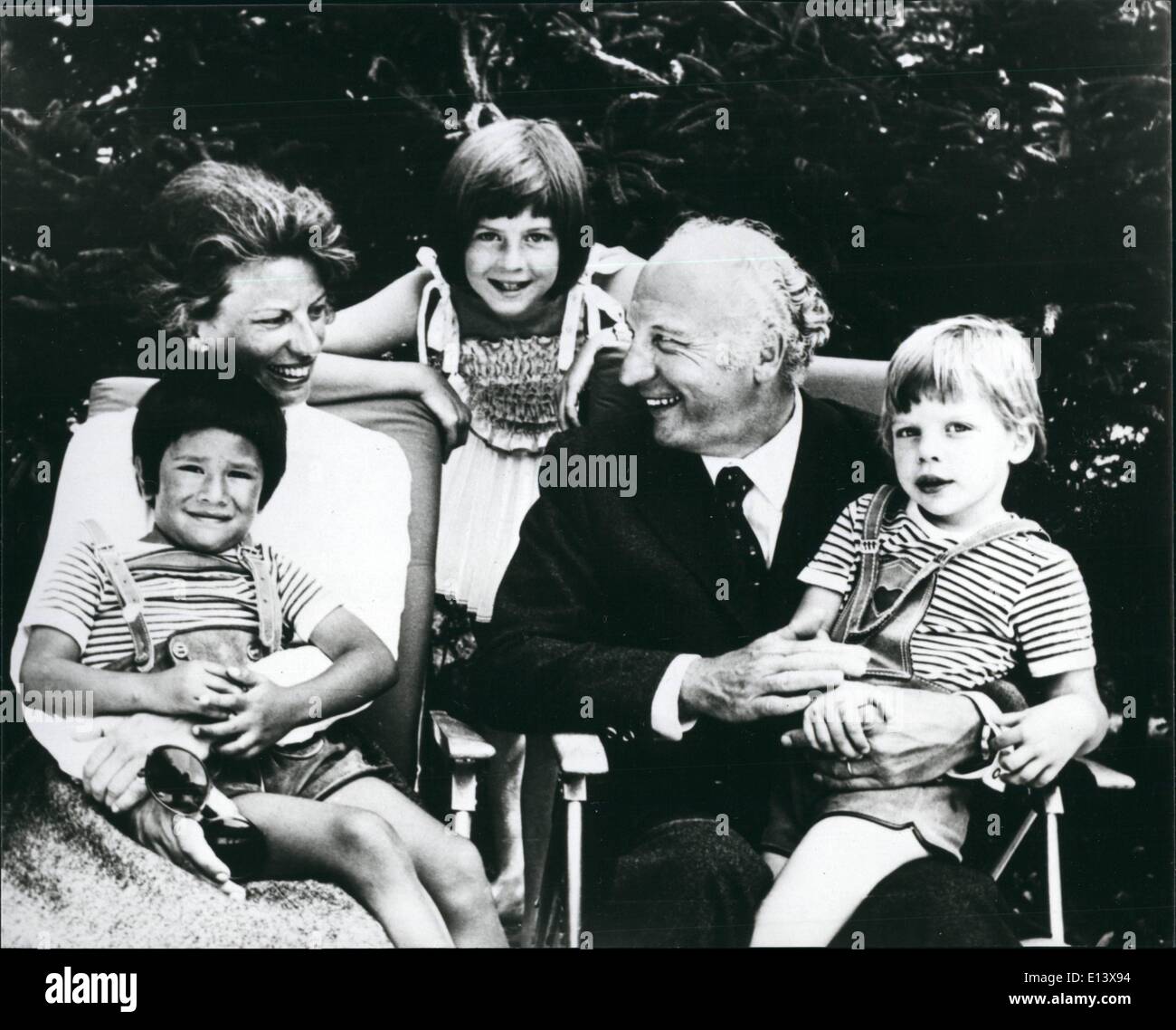Mar. 27, 2012 - Walter Scheel, President of the Federal Republic of Germany and his family. Stock Photo