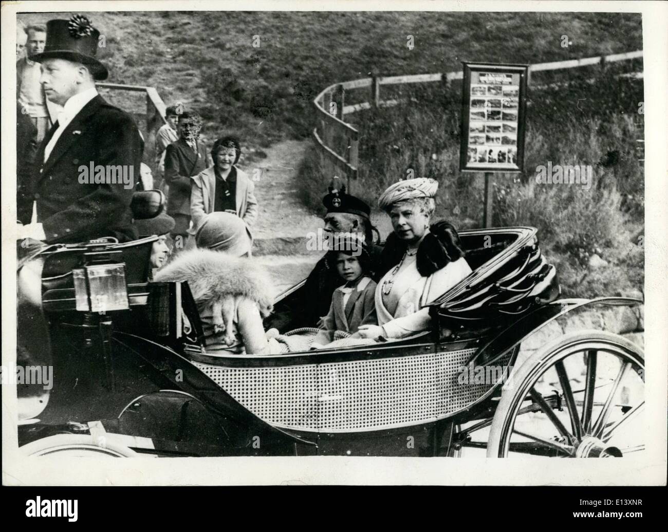 Mar. 27, 2012 - King George V, Queen Mary and Princess Elizabeth. Stock Photo