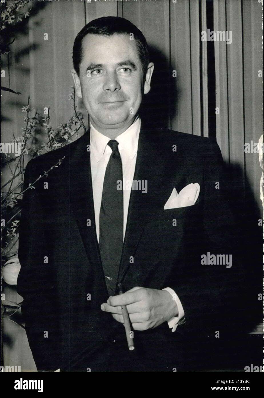 Mar. 31, 2012 - Glenn Ford in Paris. A Cocktail Party was given yesterday in a great Hotel in Paris for the American Star Glenn Stock Photo