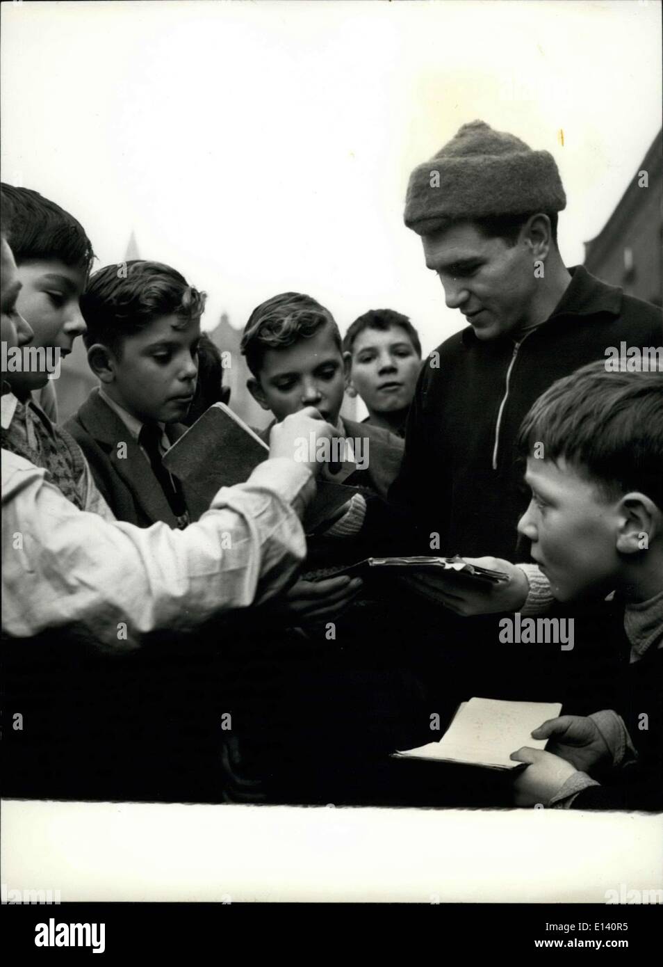 Mar. 31, 2012 - Bobby Neill's Local Admirers. All the local boys wait for Bobby to do his road work around his Maida Hill home. He has signed most of their autographs book already. They are sure he is a future champion. Stock Photo