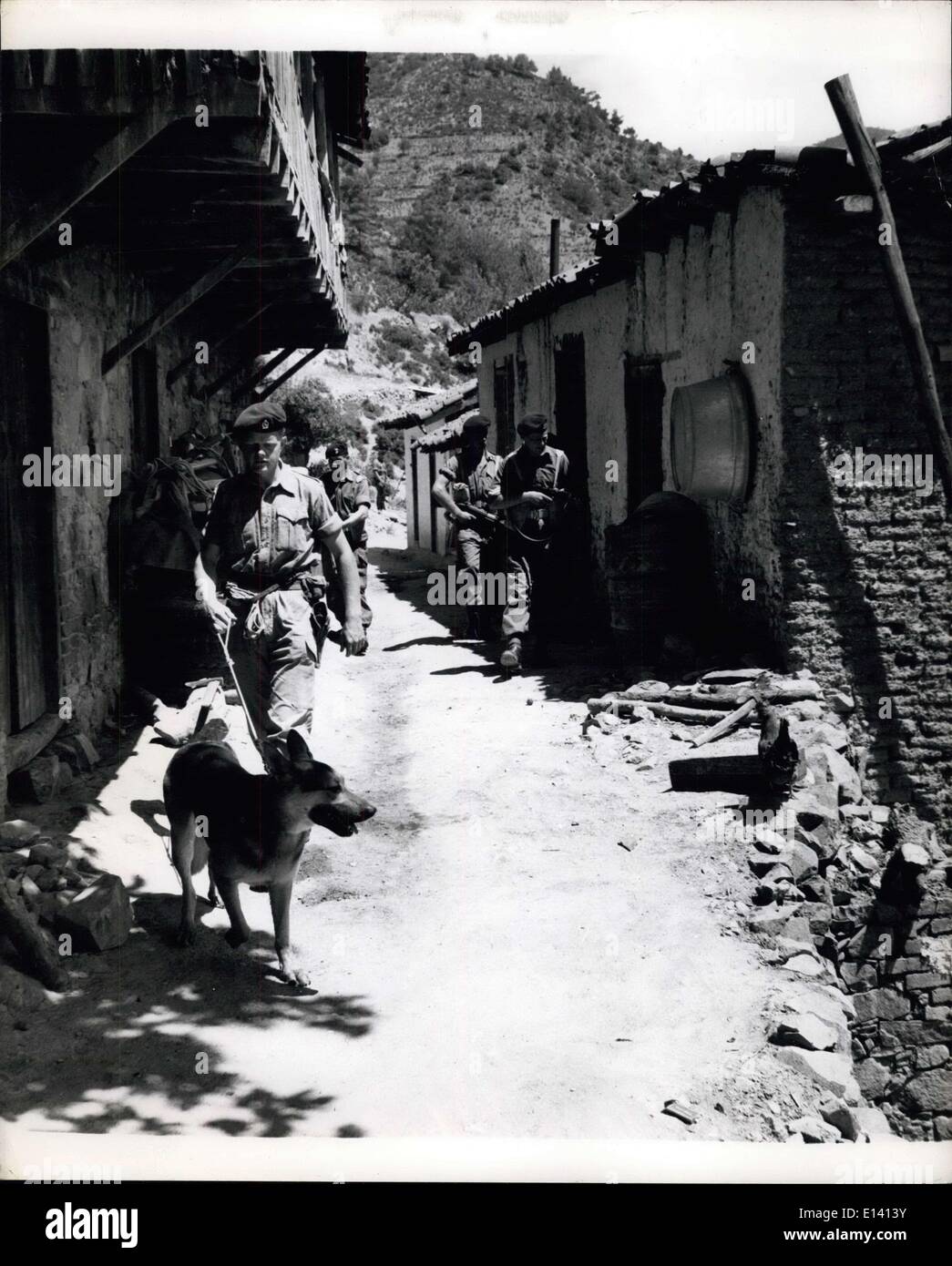 Mar. 31, 2012 - A Military Patrol makes its way though a Cyprus Village. Stock Photo