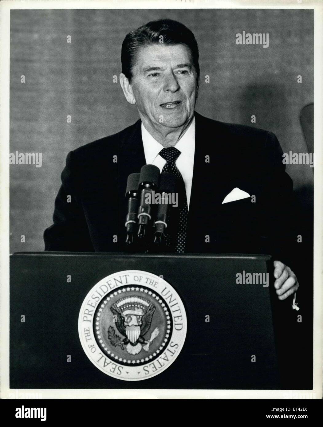 Mar. 31, 2012 - Ronald Reagan Stock Photo