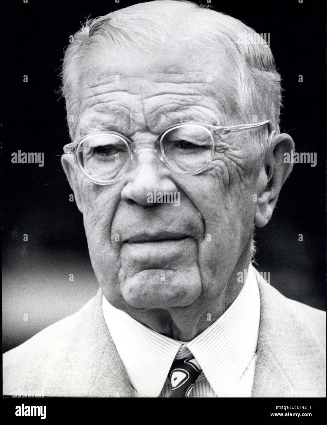 Apr. 04, 2012 - Gustaf VI Adolf, King of Sweden 90, November 11, 1972 Stock Photo