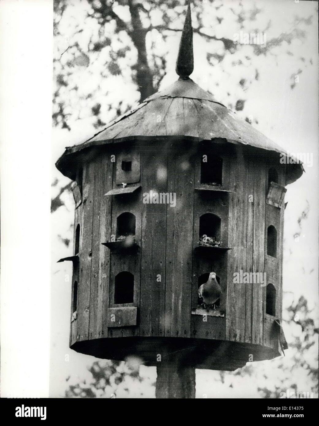 Mar. 31, 2012 - Strictly for the pigeons: this multi-storey bird house is to be found in Poland, and is at present inhabited by Stock Photo