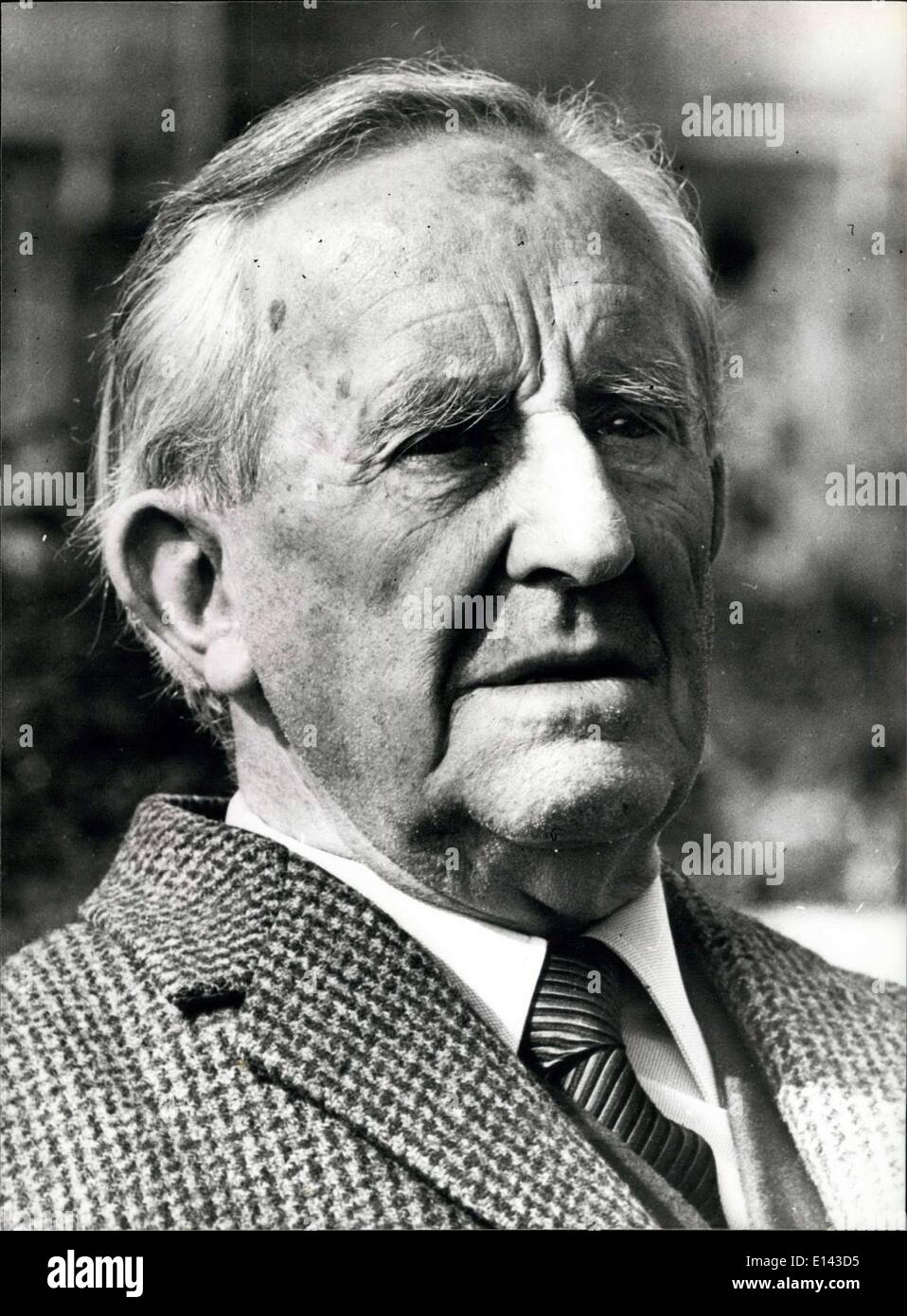Apr. 04, 2012 - Professor J.R.R. Tolkien: Author if the Lord of the Rings. Stock Photo