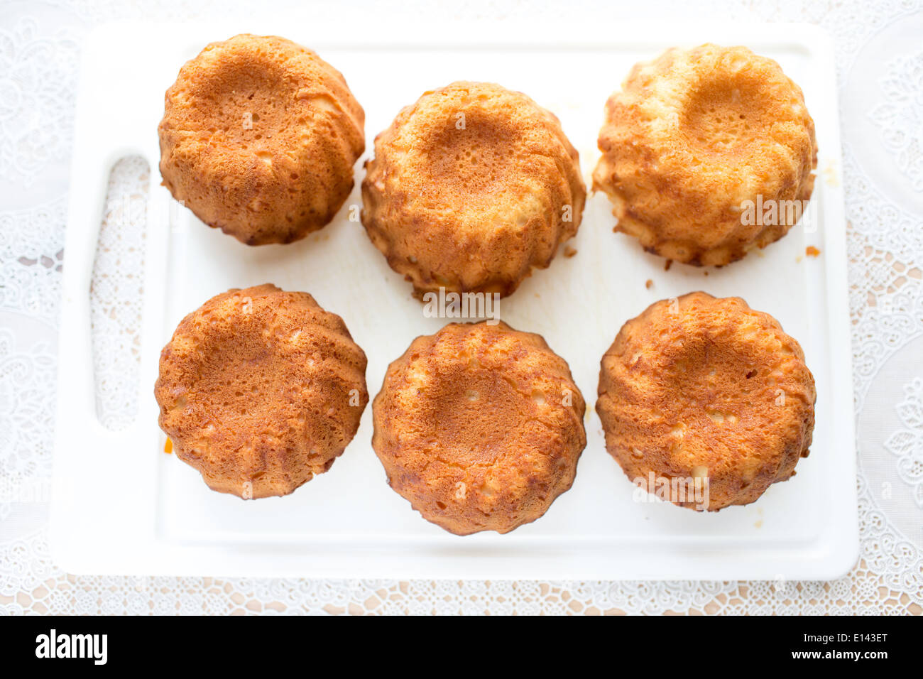 One of the desserts in Poland fluid edible, cake yeast. Stock Photo