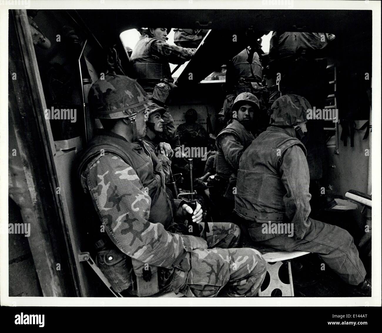 Apr. 04, 2012 - Inside Amphibious Assault Vehicle Stock Photo