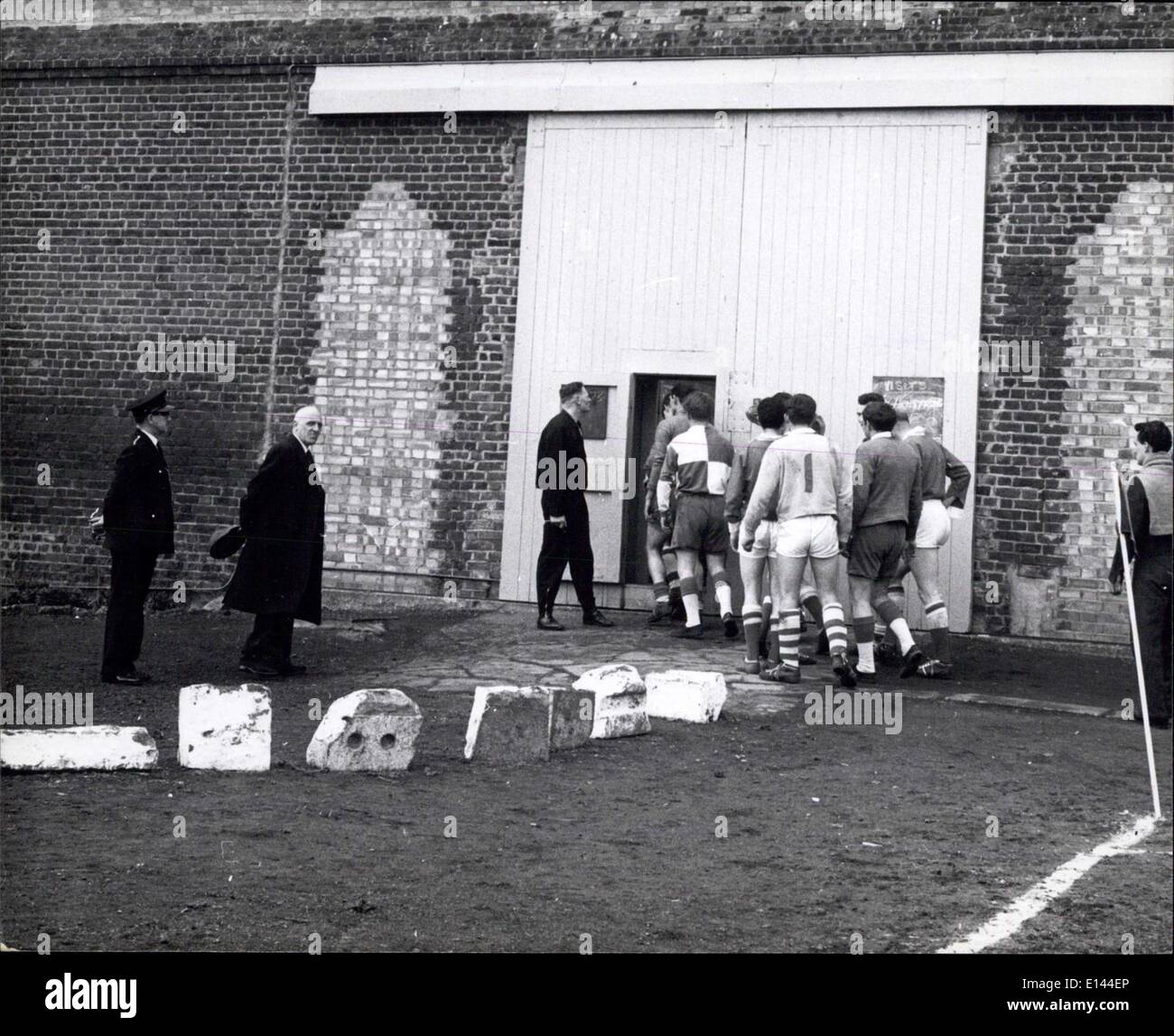 Apr. 04, 2012 - Soccer team, Chelmsford Prison, Essex. Stock Photo