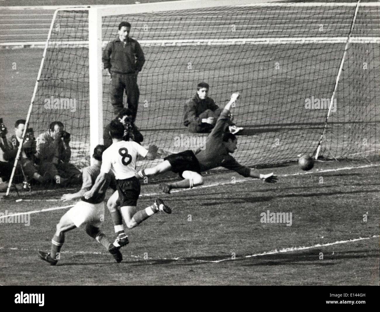Apr. 04, 2012 - Rome Italy- England Soccer match: Greaves scores for victory Stock Photo