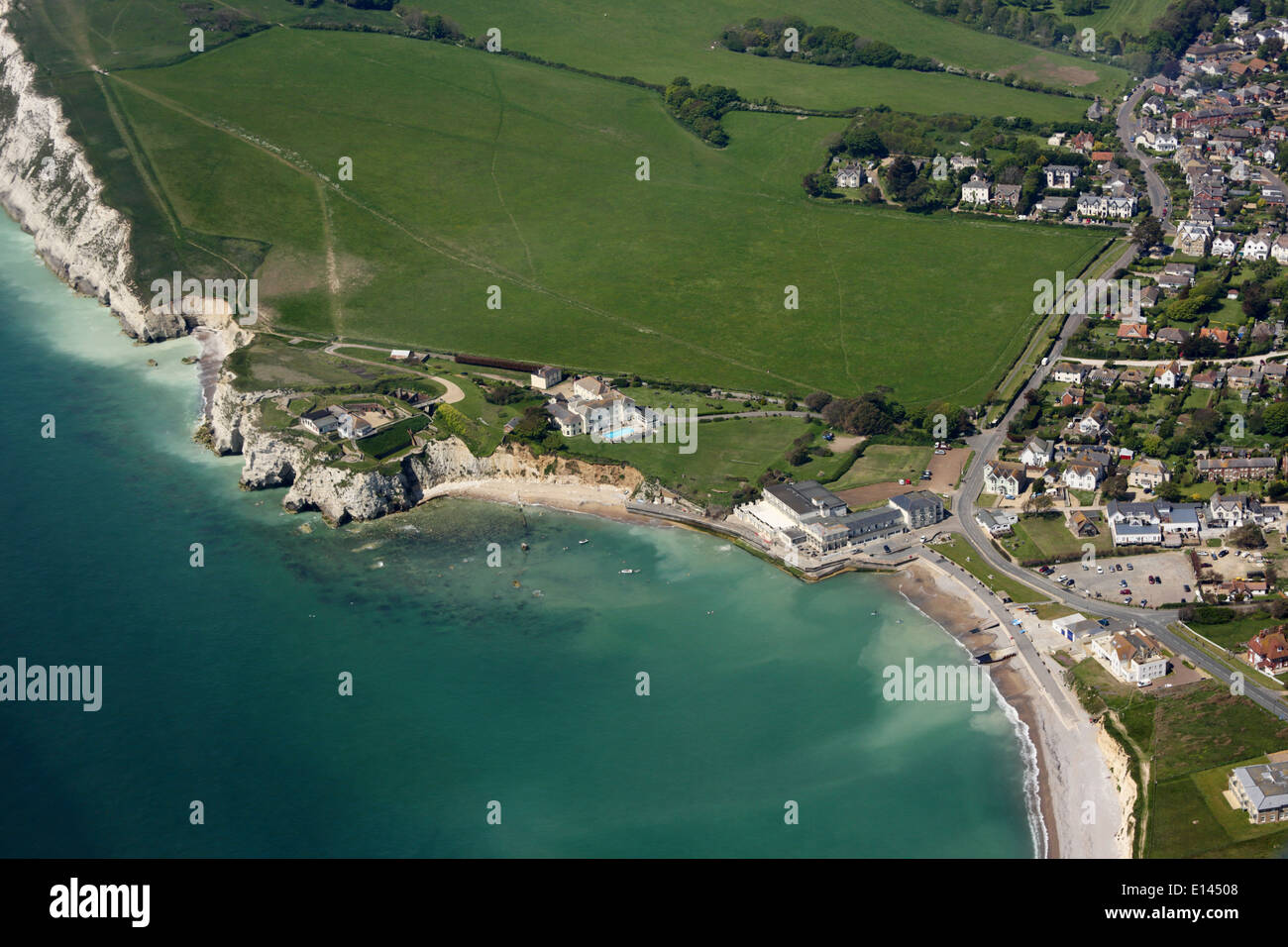 Aerial View of Freshwater Bay Stock Photo