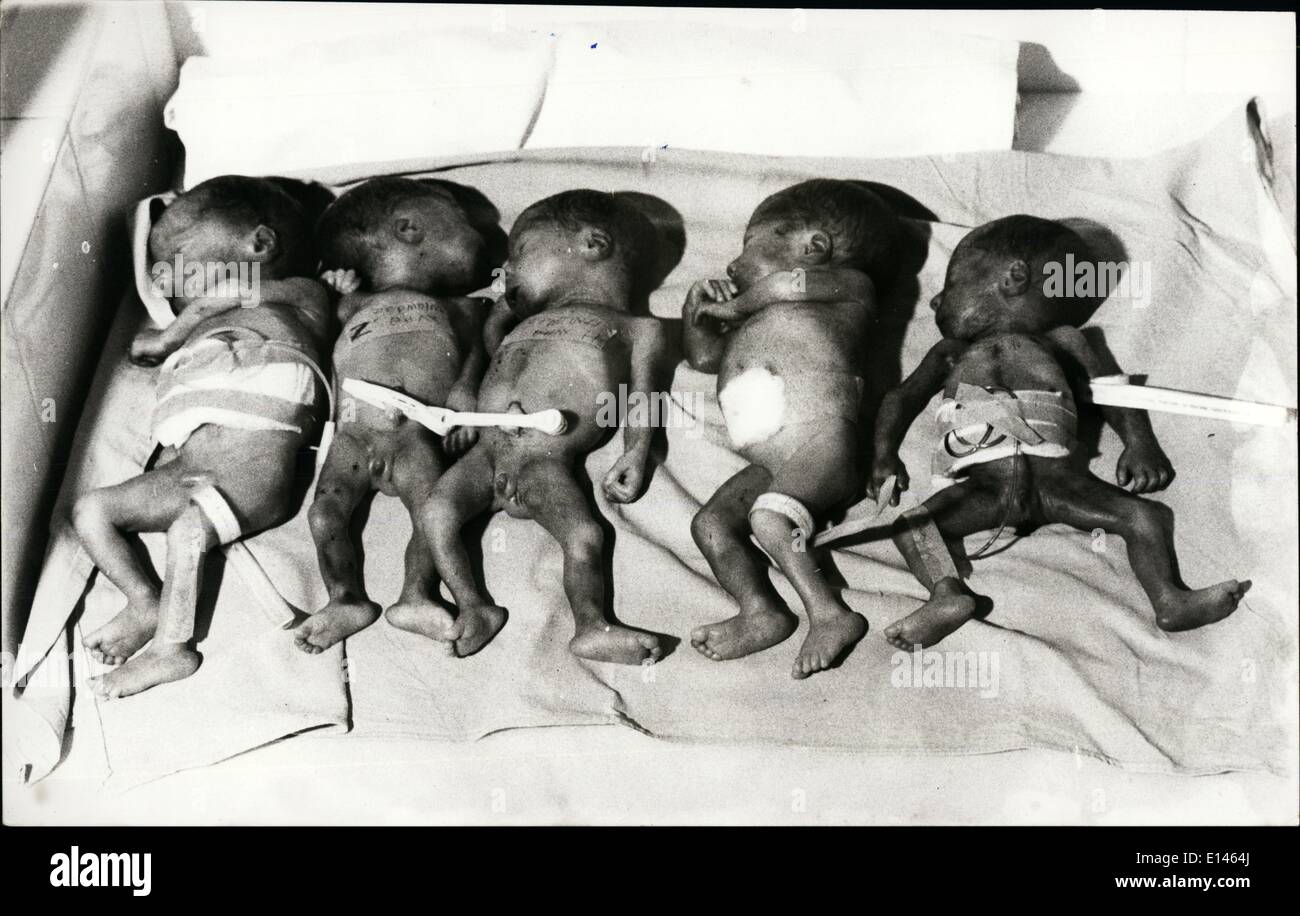 Apr. 16, 2012 - The five infants who died a few hours after their birth. Stock Photo