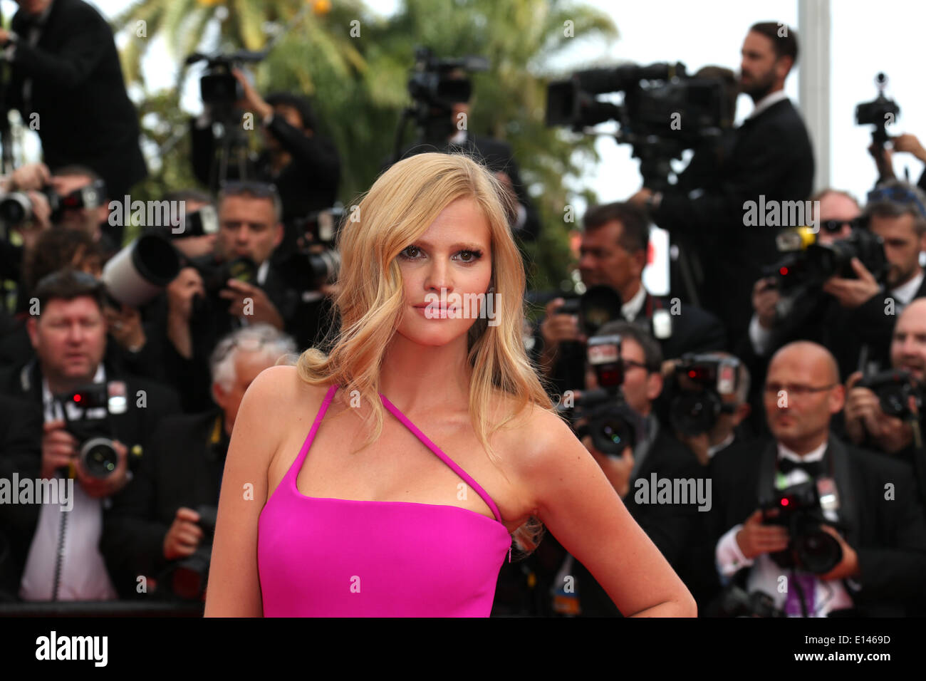 Model Lara Stone attends the premiere of «The Search» during the 67th Cannes International Film Festival at Palais des Festivals in Cannes, France, on 21 May 2014. Photo: Hubert Boesl - NO WIRE SERVICE - Stock Photo