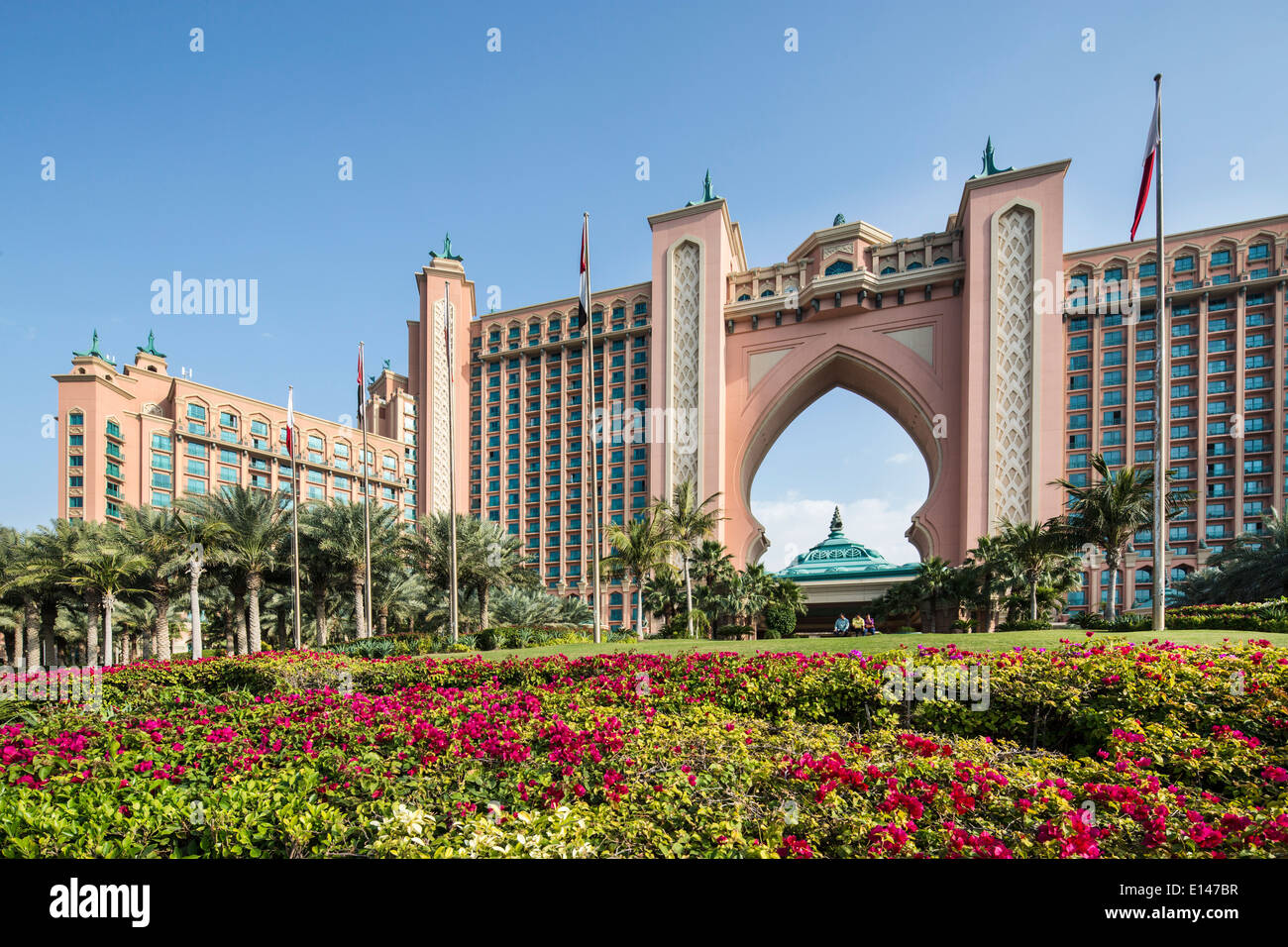 United Arab Emirates, Dubai, Atlantis Hotel on Palm Jumeirah Stock Photo