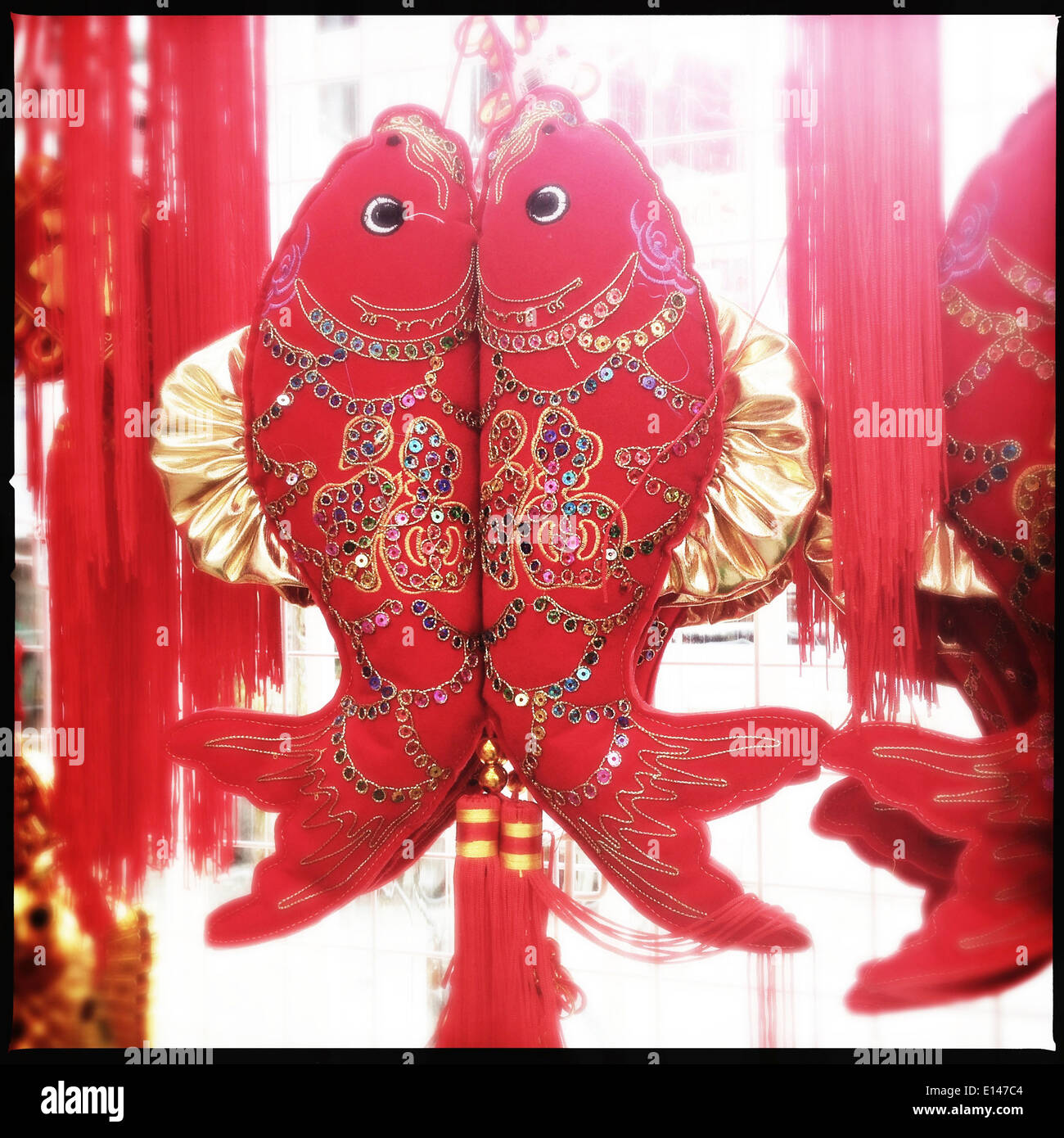 Chinese New Year decorations - Smartphone Captured Stock Image