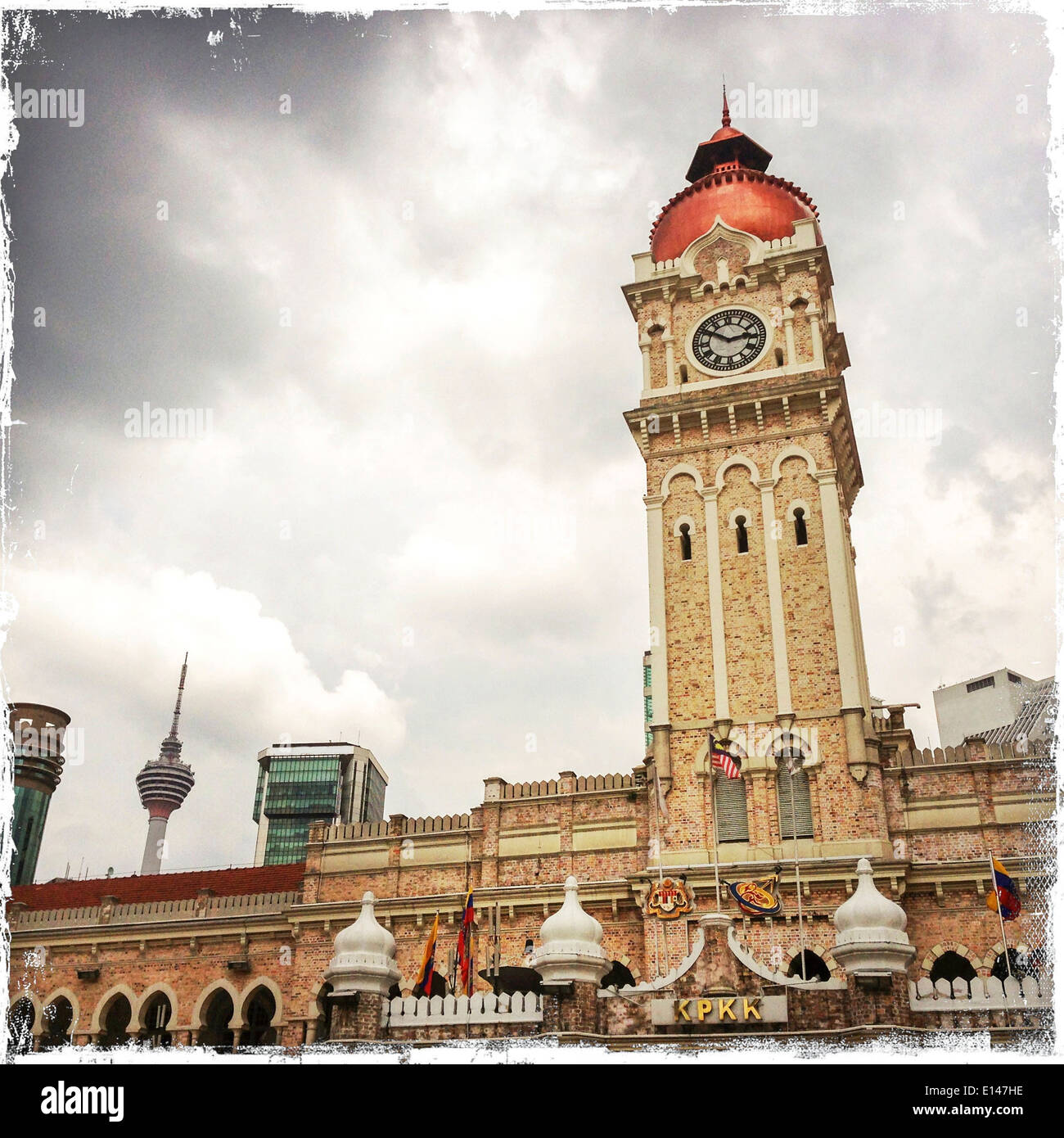 Ornate clocktower in Kuala Lumpur, Malaysia Stock Photo - Alamy