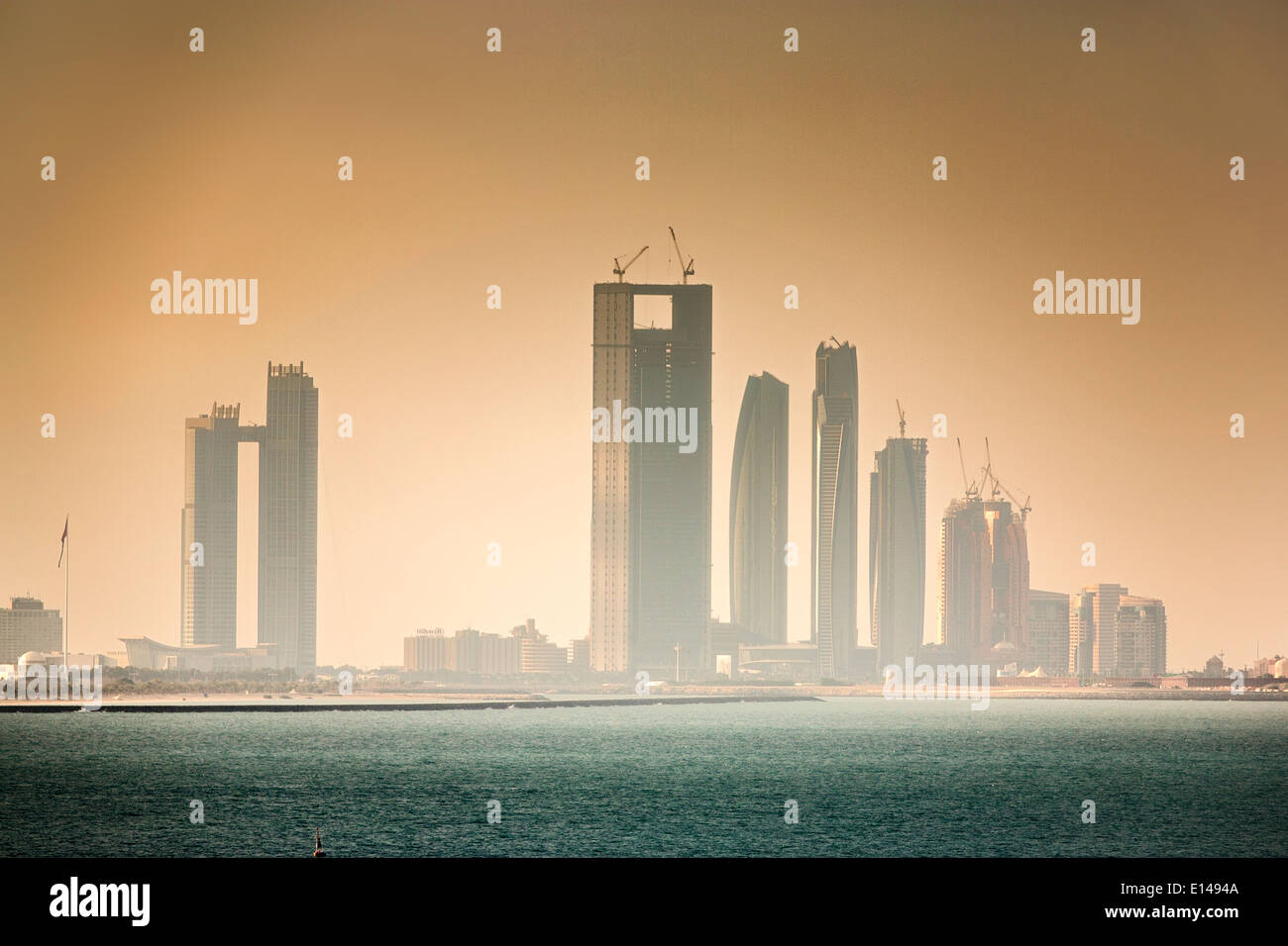 United Arab Emirates,  Abu Dhabi, Skyline Stock Photo