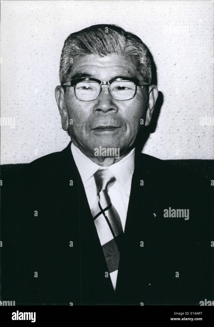 Apr. 17, 2012 - Shigeru Hori, Speaker of the Lower House. Stock Photo