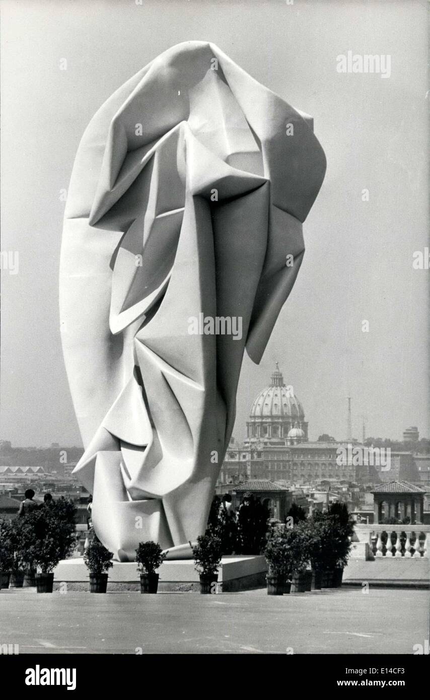 Apr. 17, 2012 - A statue 12 meters tell made by the sculptor Giacomo Manzu' in three years from 1971-74 and named 'Great ases Stock Photo