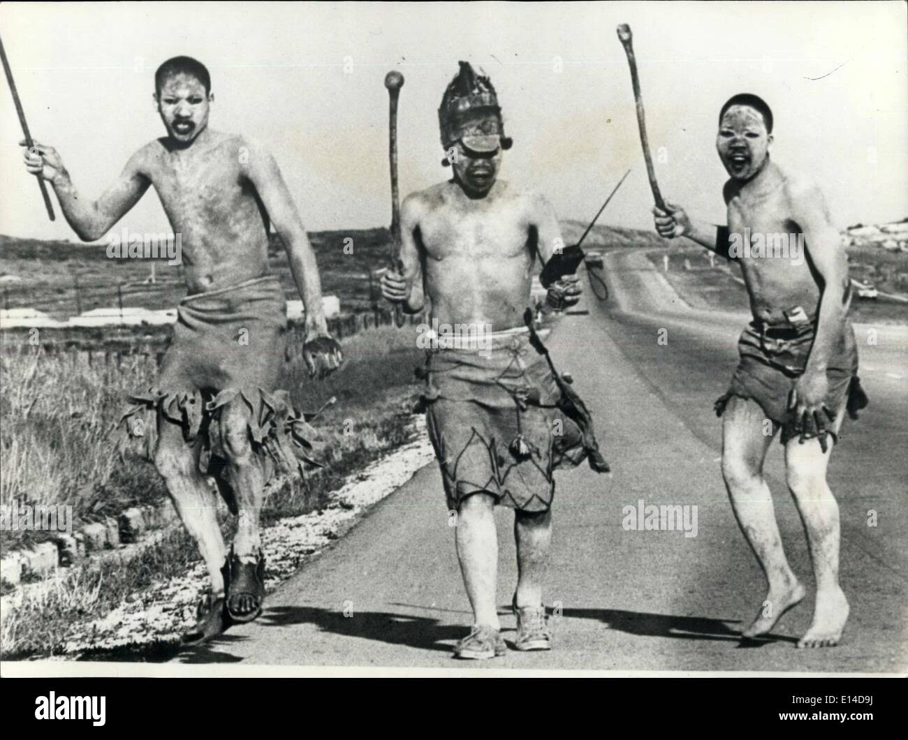 Apr. 17, 2012 - Bush Radio: Young Xhosa men are adding a Western beat to their initiation period which traditionally they spend Stock Photo