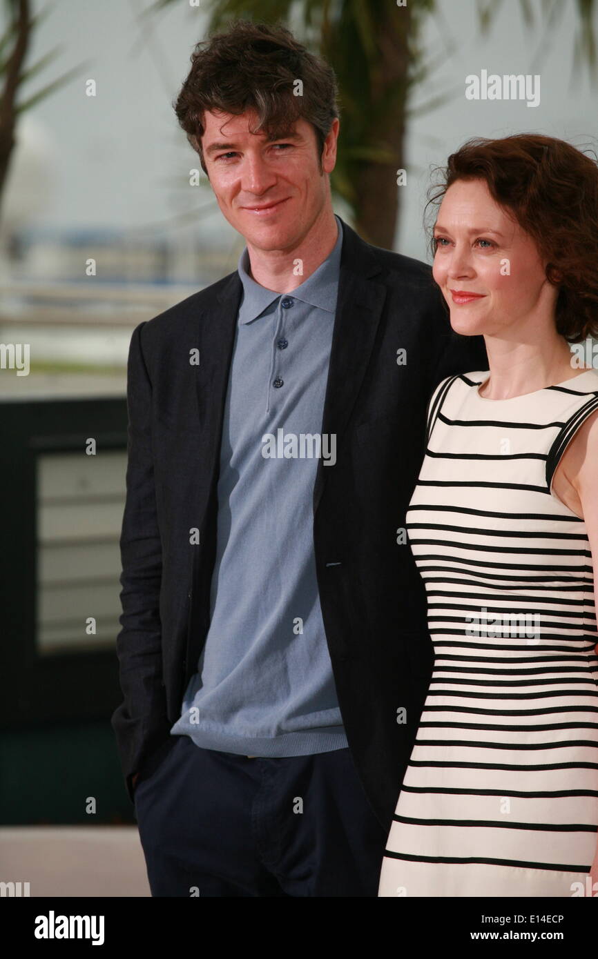 Cannes, France. 22nd May 2014. actor Barry Ward and Actress Simone Kirby at the photo call for the film Jimmy's Hall at the 67th Cannes Film Festival, Thursday 22nd May 2014, Cannes, France. Credit:  Doreen Kennedy/Alamy Live News Stock Photo