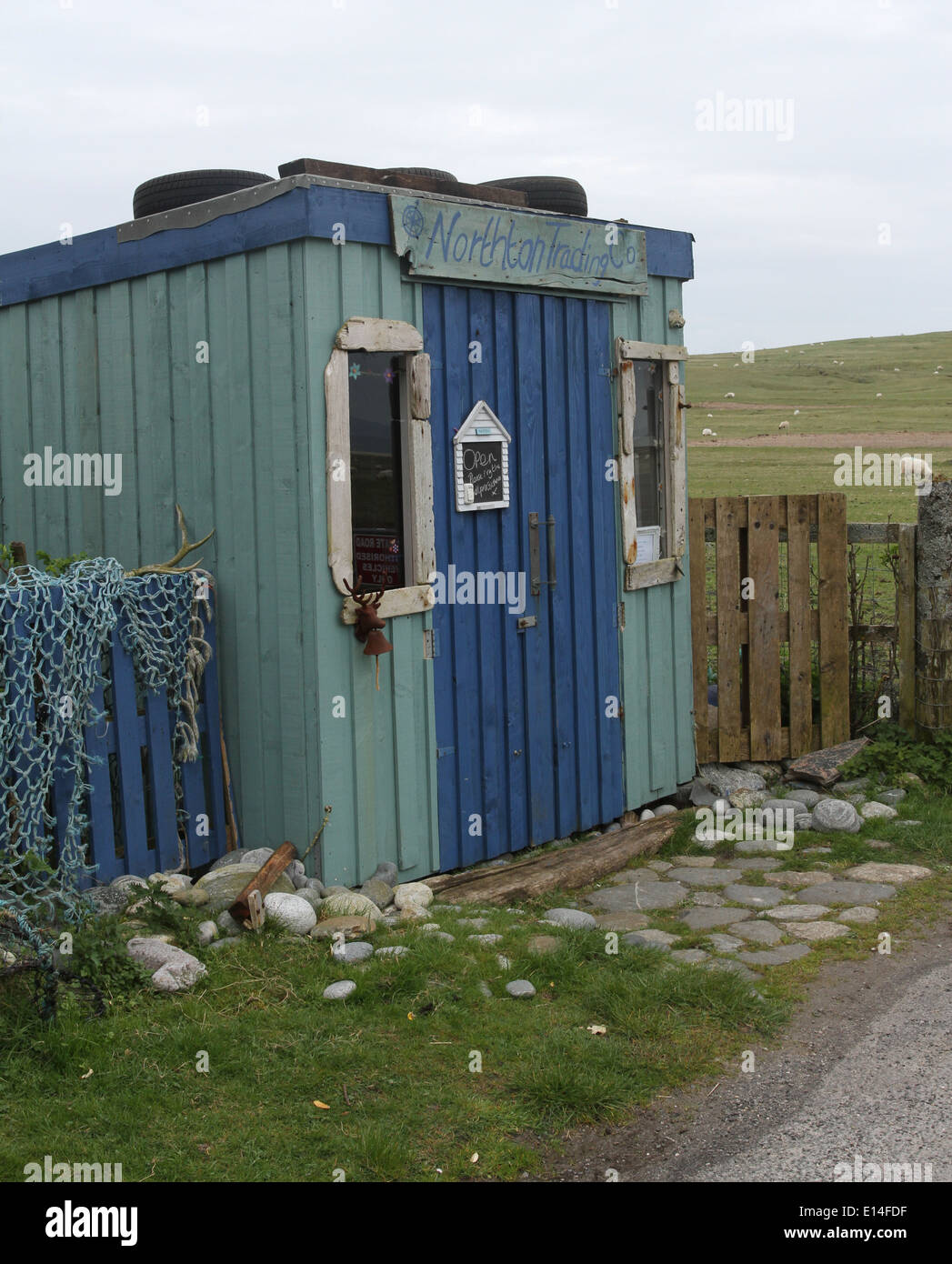 Northton trading company Isle of Harris Scotland May 2014 Stock Photo