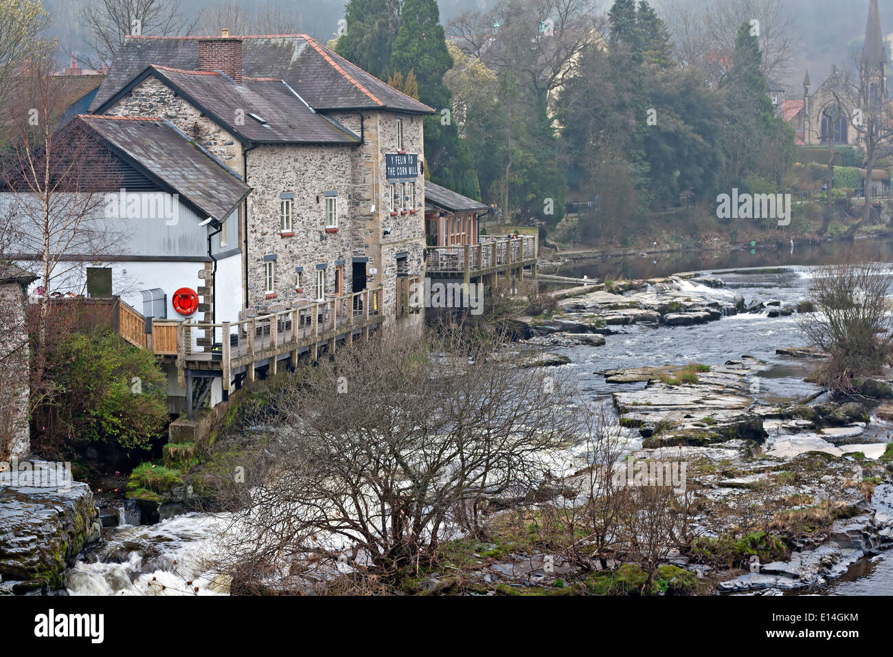 The Corn Mill, Llangollen North Wales, UK Stock Photo Alamy