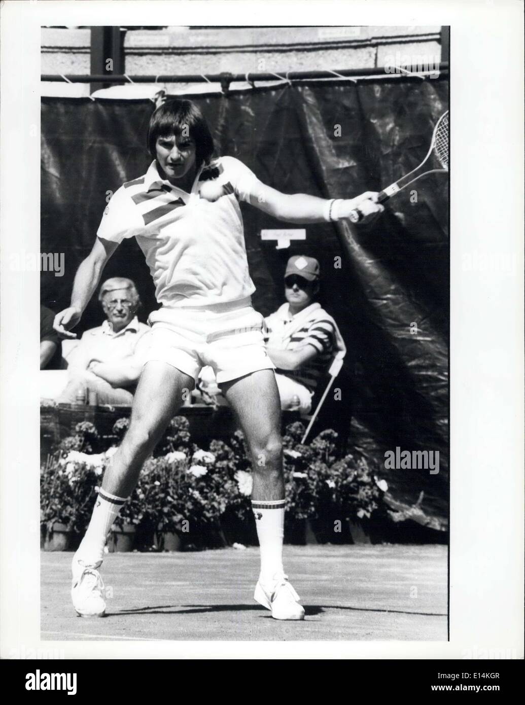 Apr. 05, 2012 - Jimmy Connors wins against B.Borg, Forest Hills. Stock Photo