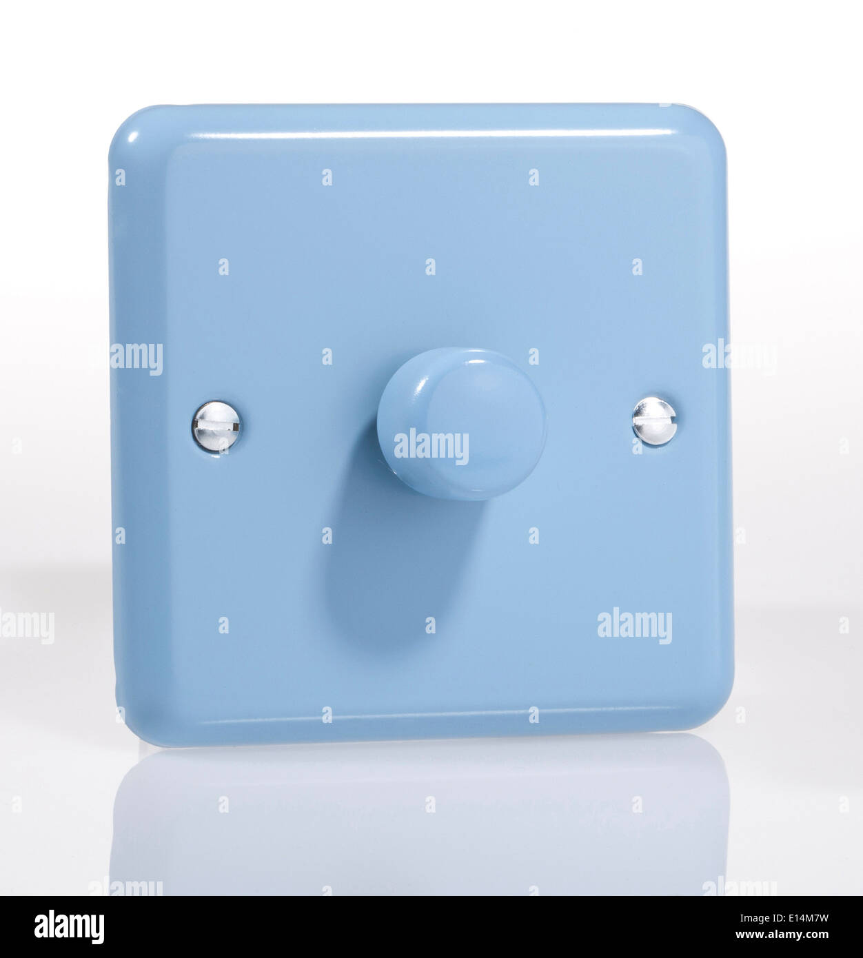 Blue Light switch Stock Photo