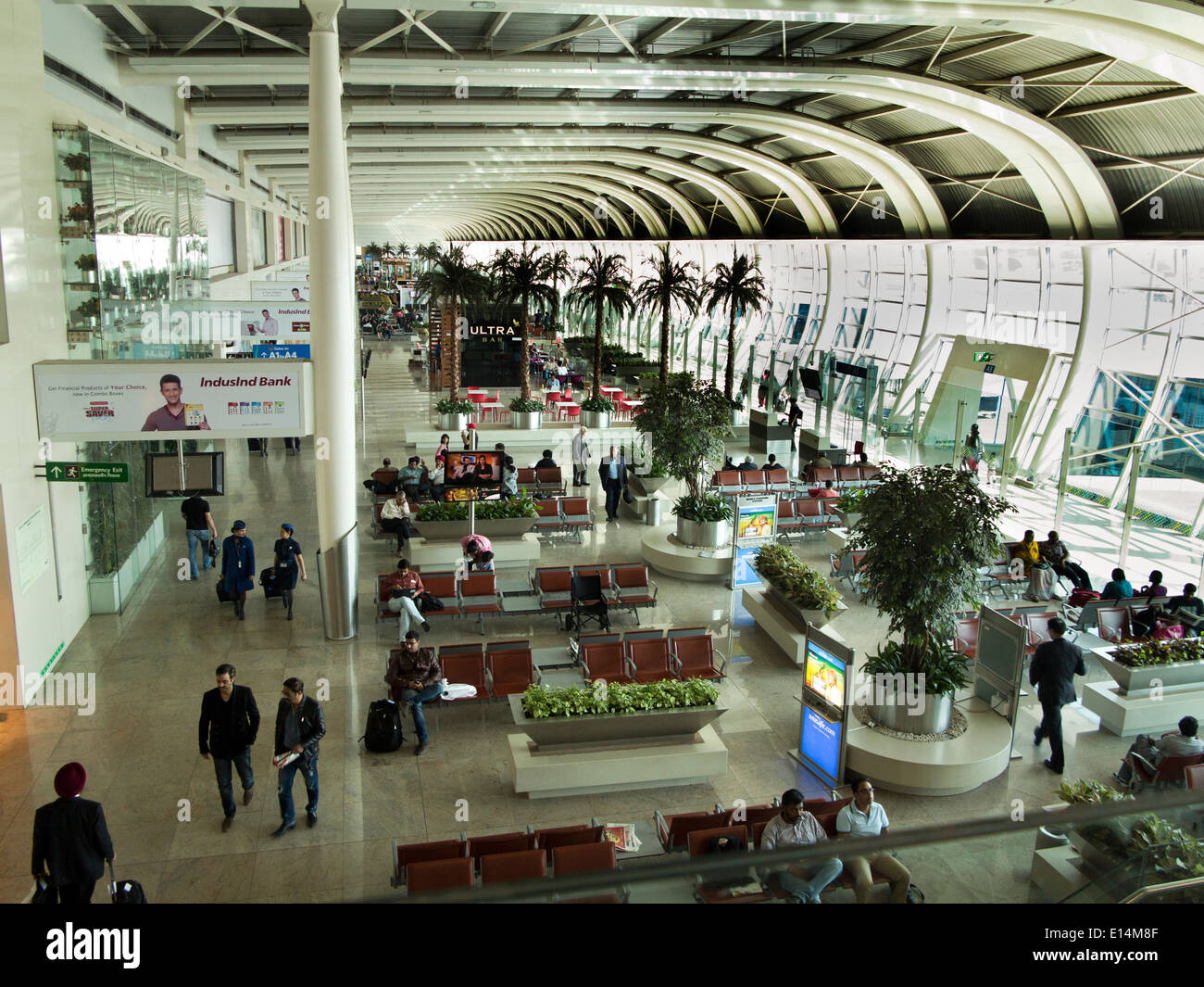 India, Mumbai, Santa Cruz Domestic Airport, passengers in T2 new departure terminal Stock Photo