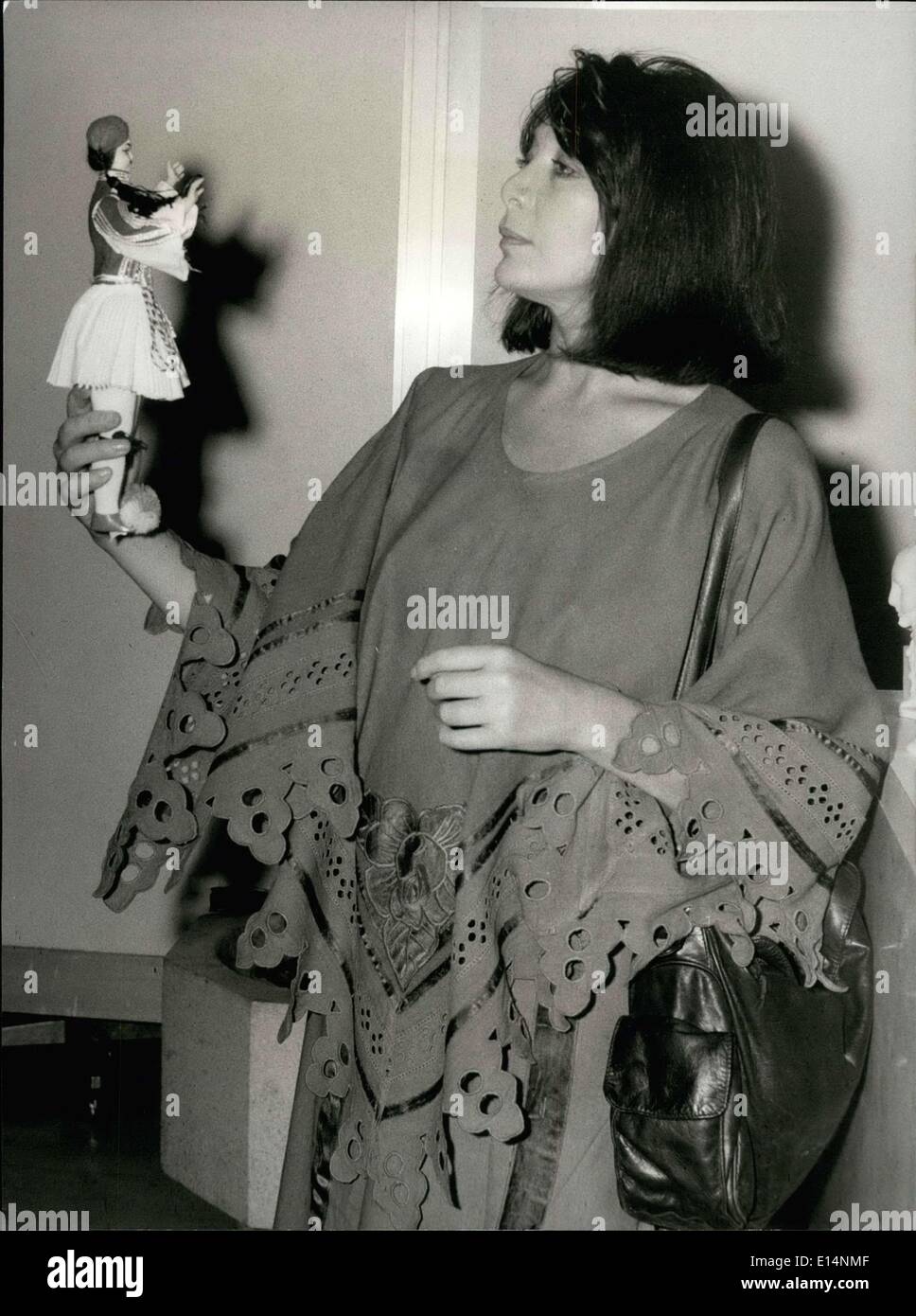 Apr. 09, 2012 - 1994 Press Photo French Actress and Chanson Singer Juliette Greco in Greece ne Pictures U Stock Photo
