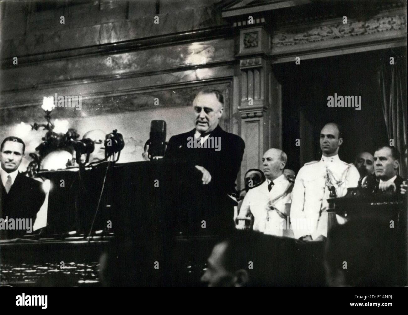 Apr. 09, 2012 - Franklin Roosevelt Gives First Pan American Press Conference ESS.co Stock Photo