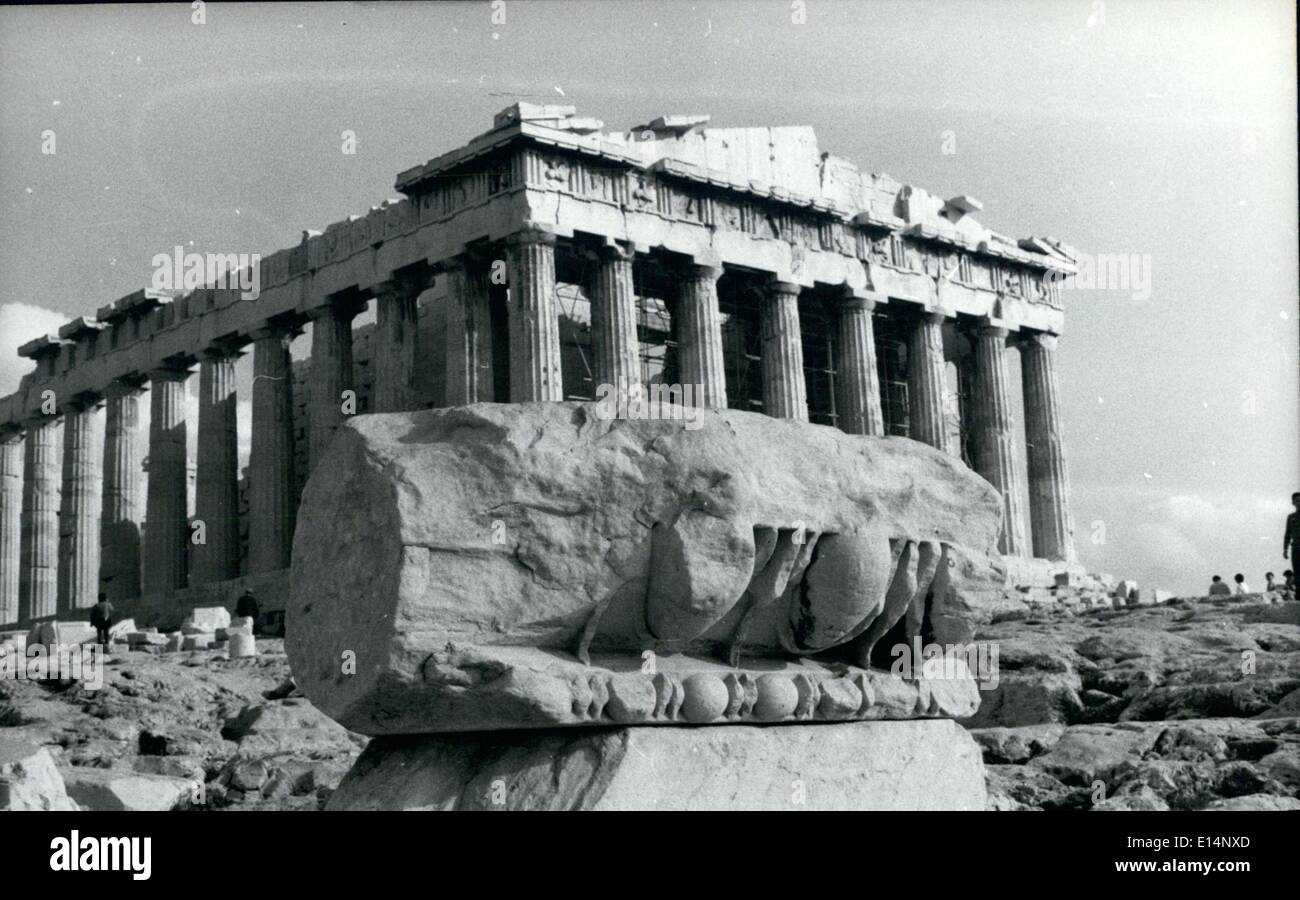 Apr. 18, 2012 - UNESCO undertakes rescue of the Acropolis in Greece. Stock Photo