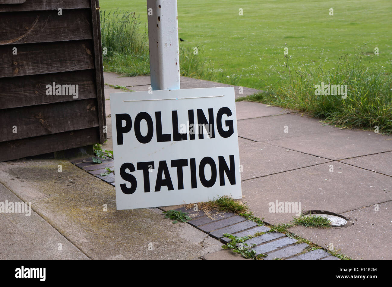 UK polling station during local elections Stock Photo