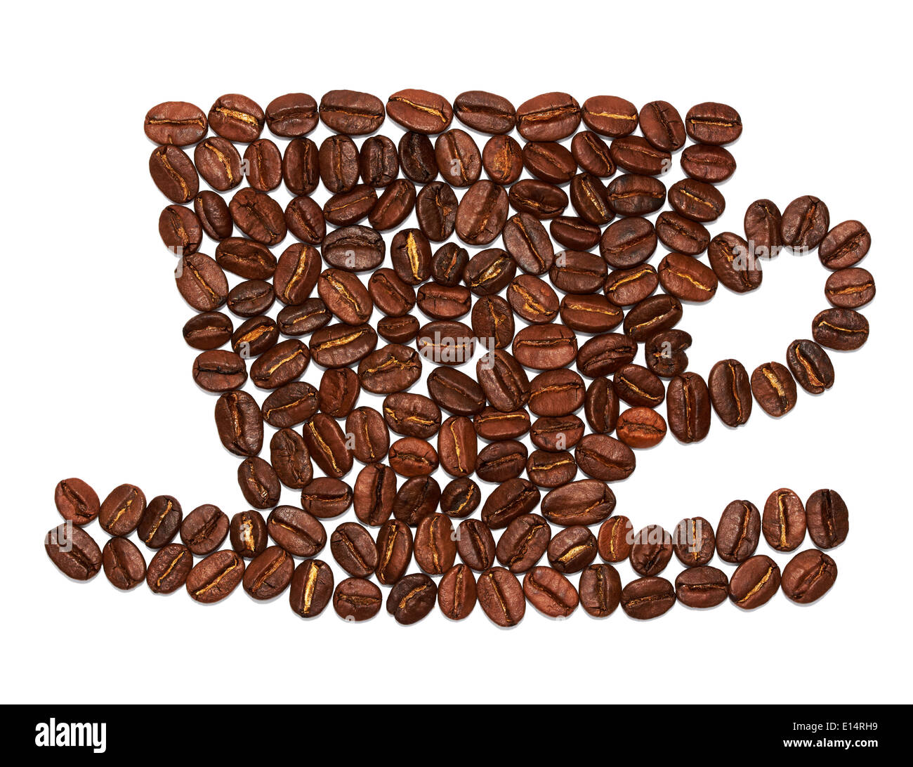 A cup of coffee beans on a white background isolation Stock Photo - Alamy