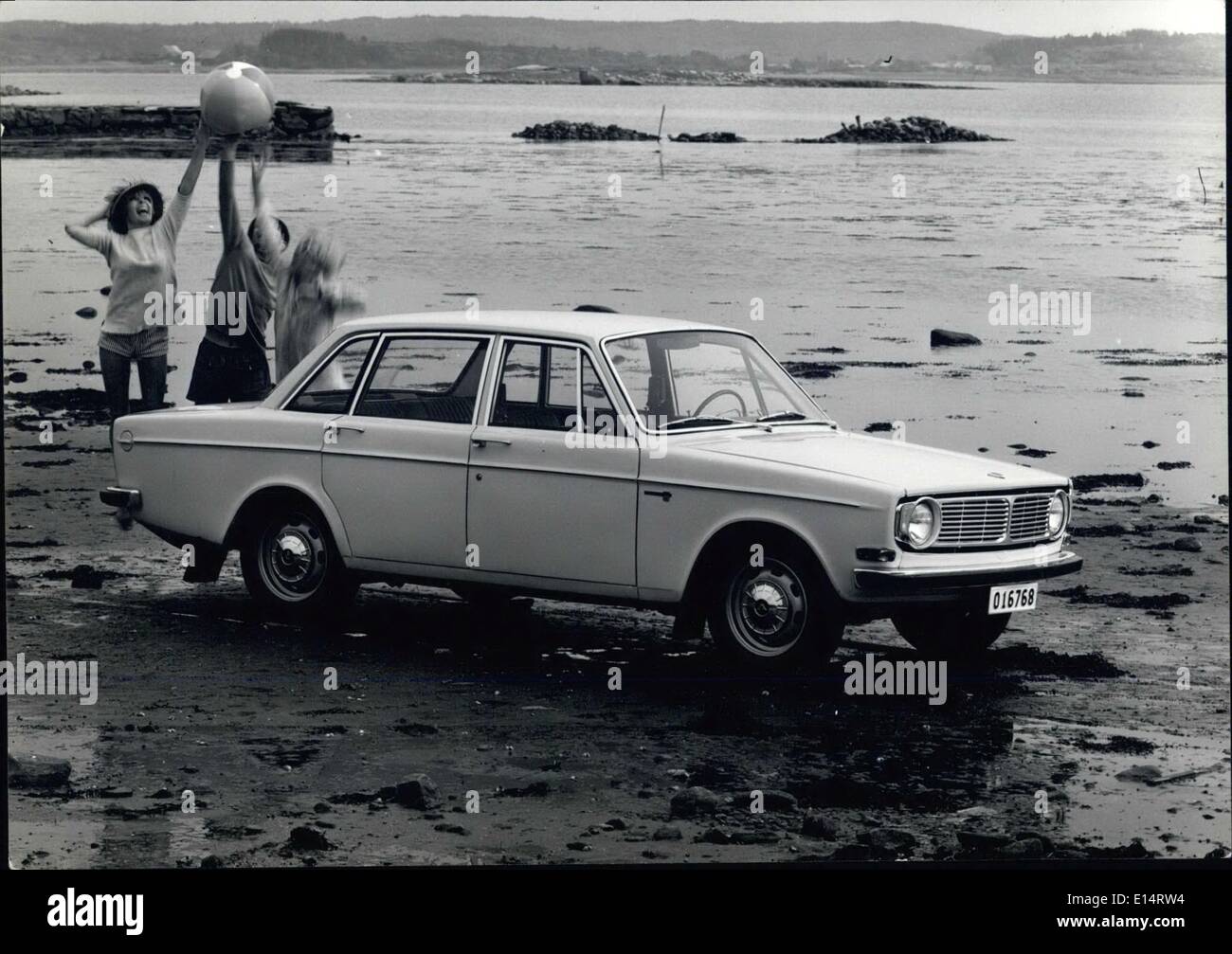 Apr. 18, 2012 - Volvo at Beach in Sweden. Stock Photo