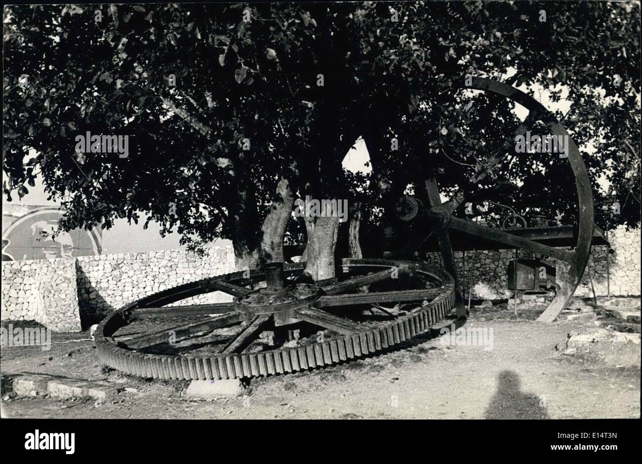 Apr. 18, 2012 - 100th Anniversary of Cuban Independence: Remains of some of the equipment of the former sugar mill, La Demajagua, where Carlos Manuel de Cespedes, after freeing his slaves, called Cubans to struggle against the Spanish colonizers. Stock Photo