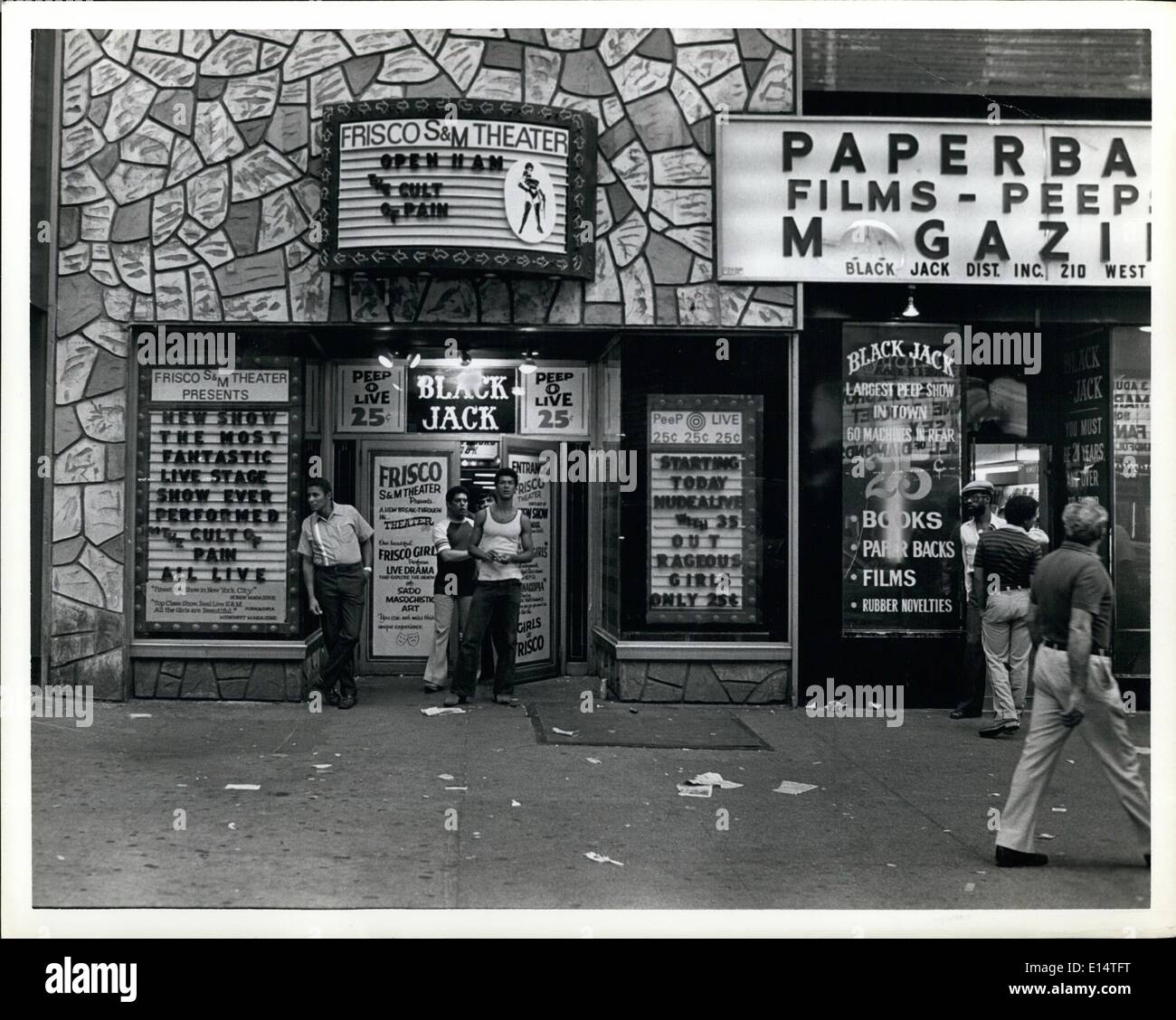 Apr. 18, 2012 - Times Square area NYC - July 1975 Stock Photo