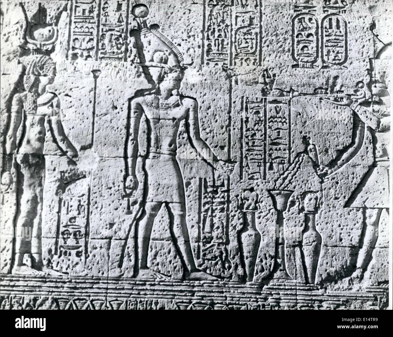 Apr. 18, 2012 - The Faoades of the Dandour Temple and the Engravings on them. ESS.c Stock Photo