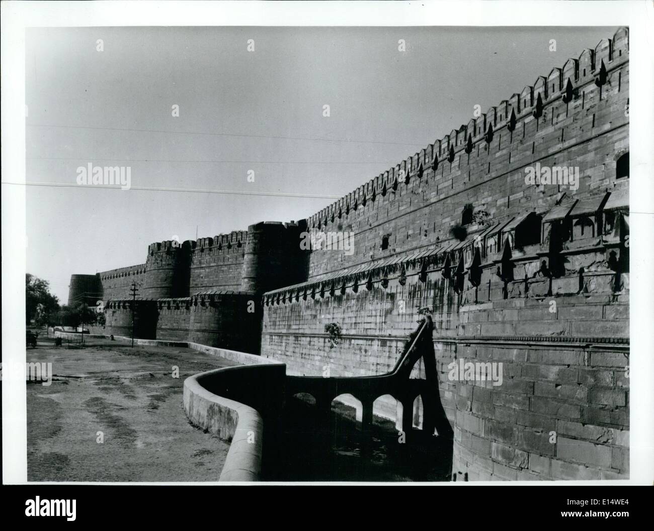Apr. 18, 2012 - One of Many- Agra, India, city of the famed Taj Mahal, also contains this wonderful Red Fort. Almost a mile and Stock Photo